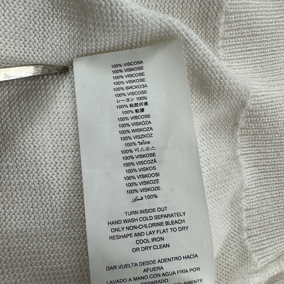 Michael Kors White Sweater Tunic Top XL Flutter Sleeves Blouse - Picture 9 of 9